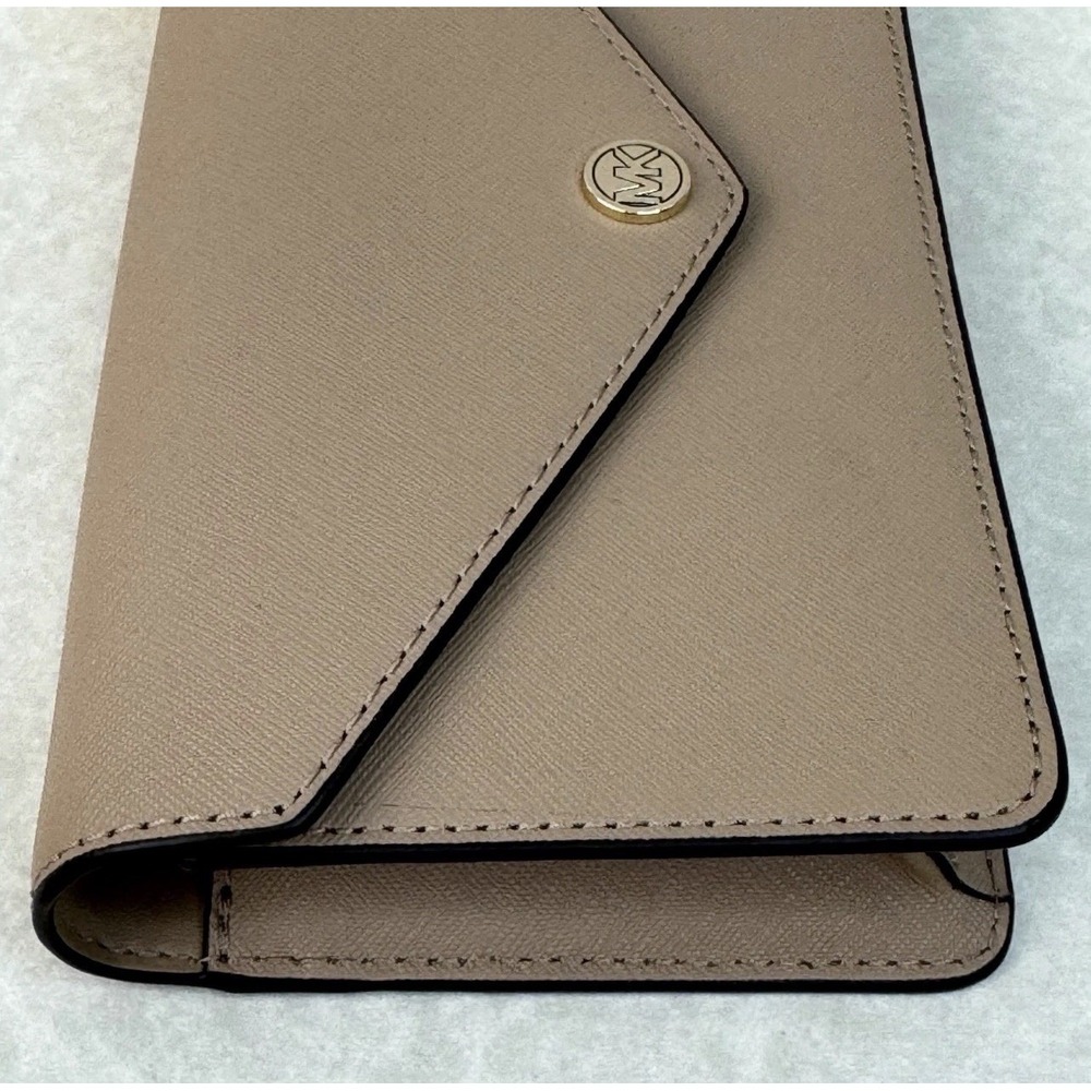 Michael Kors Wallet Camel Jet Set Travel Leather‎ Envelope Continental Flap NWT - Picture 10 of 10